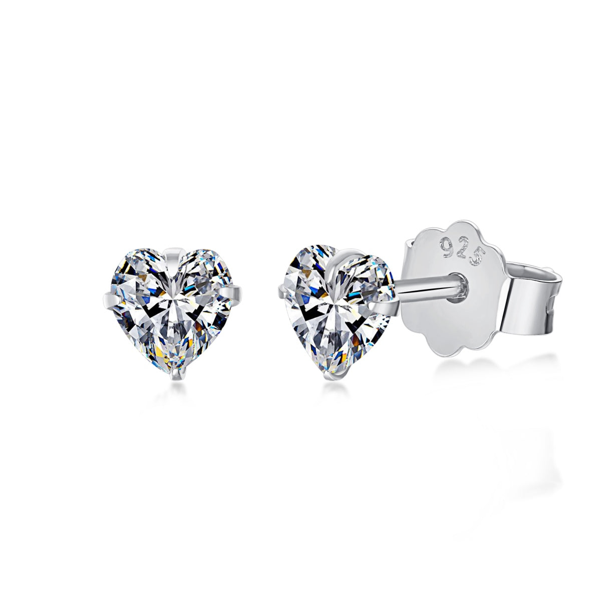 [HOT] Boucles d'oreilles simples en forme de cœur scintillantes