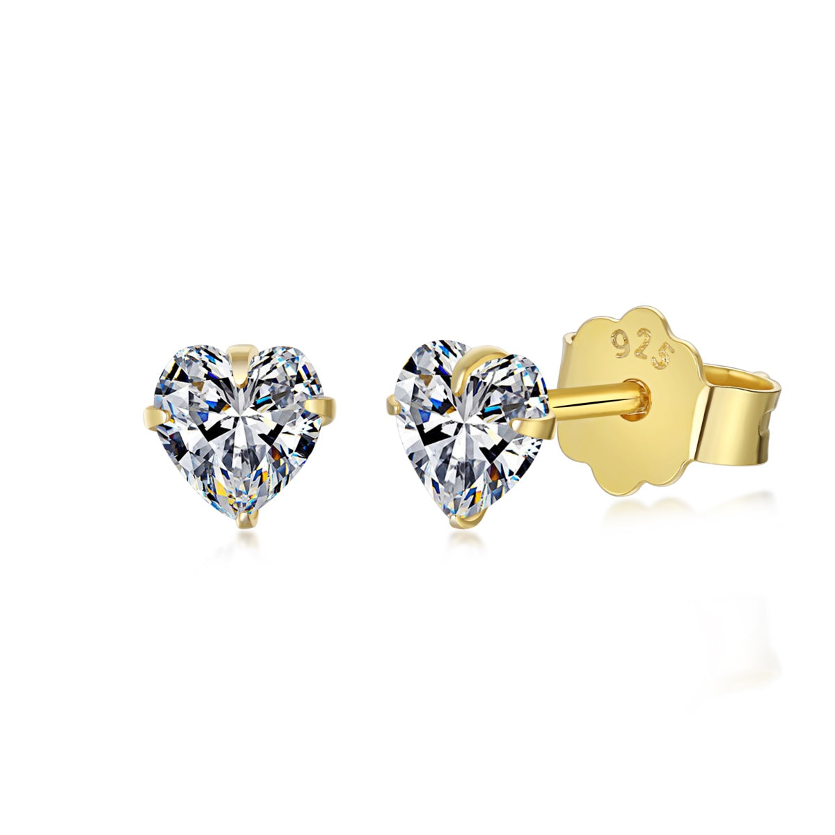 [HOT] Boucles d'oreilles simples en forme de cœur scintillantes