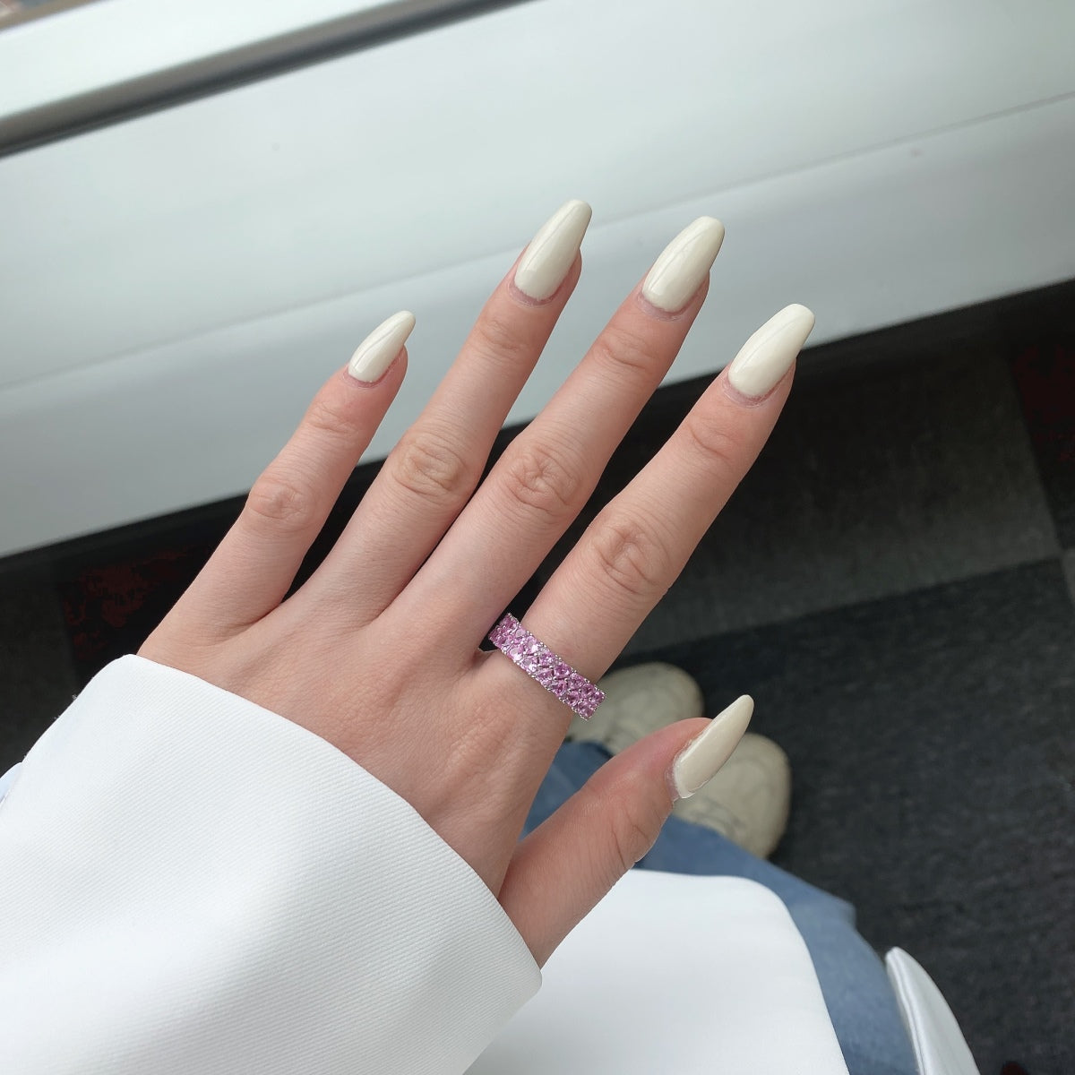 [HOT]Sparkling Full Heart Ring