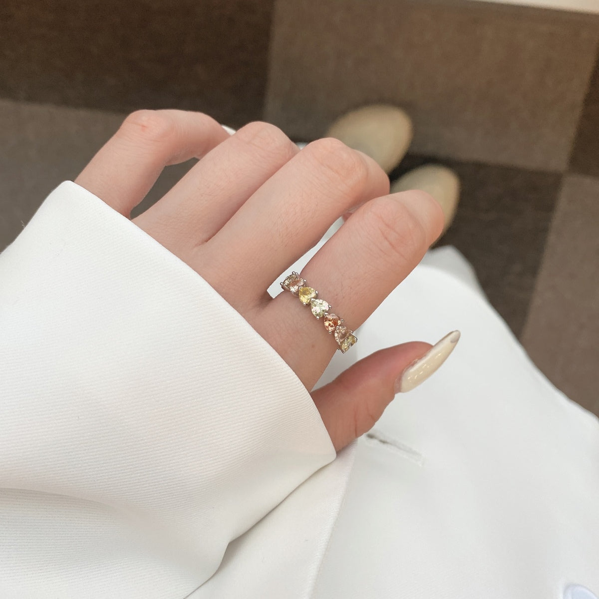 [HOT]0.25 Carat Radiant Romance Heart Cut Lover Ring