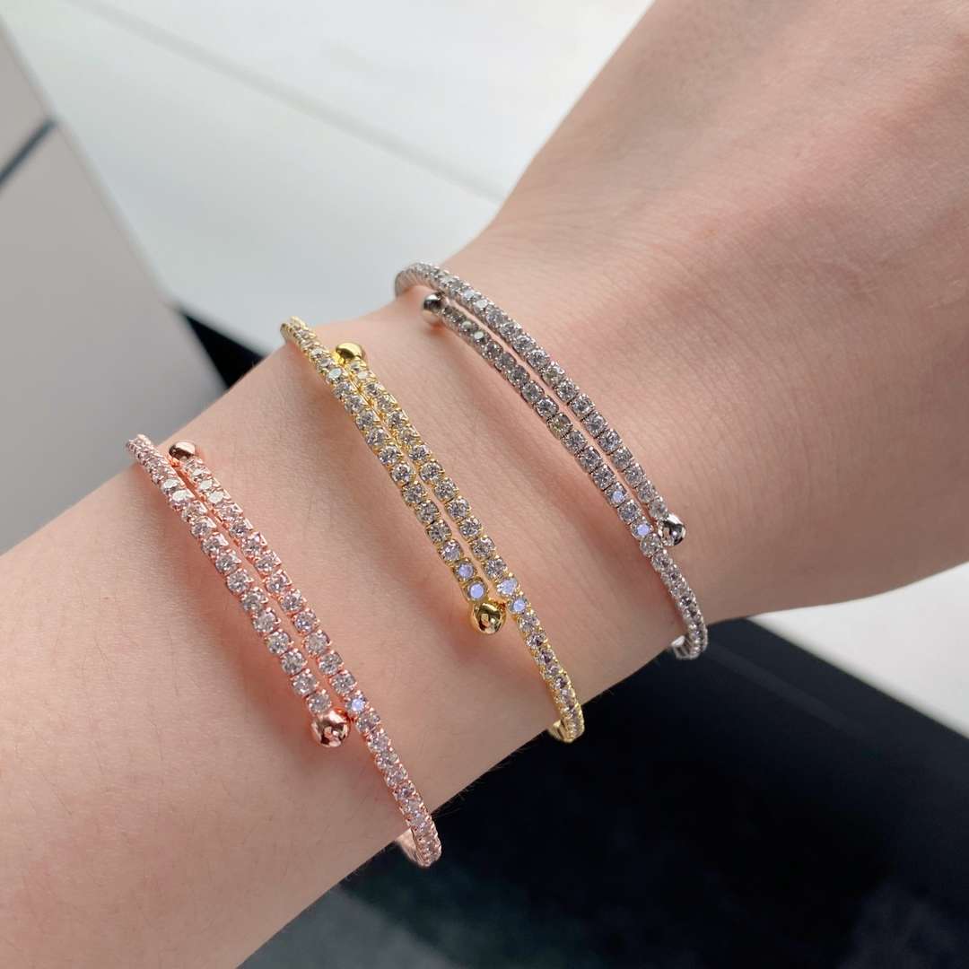 [HOT]Row of Diamonds Round Fashion Bracelet