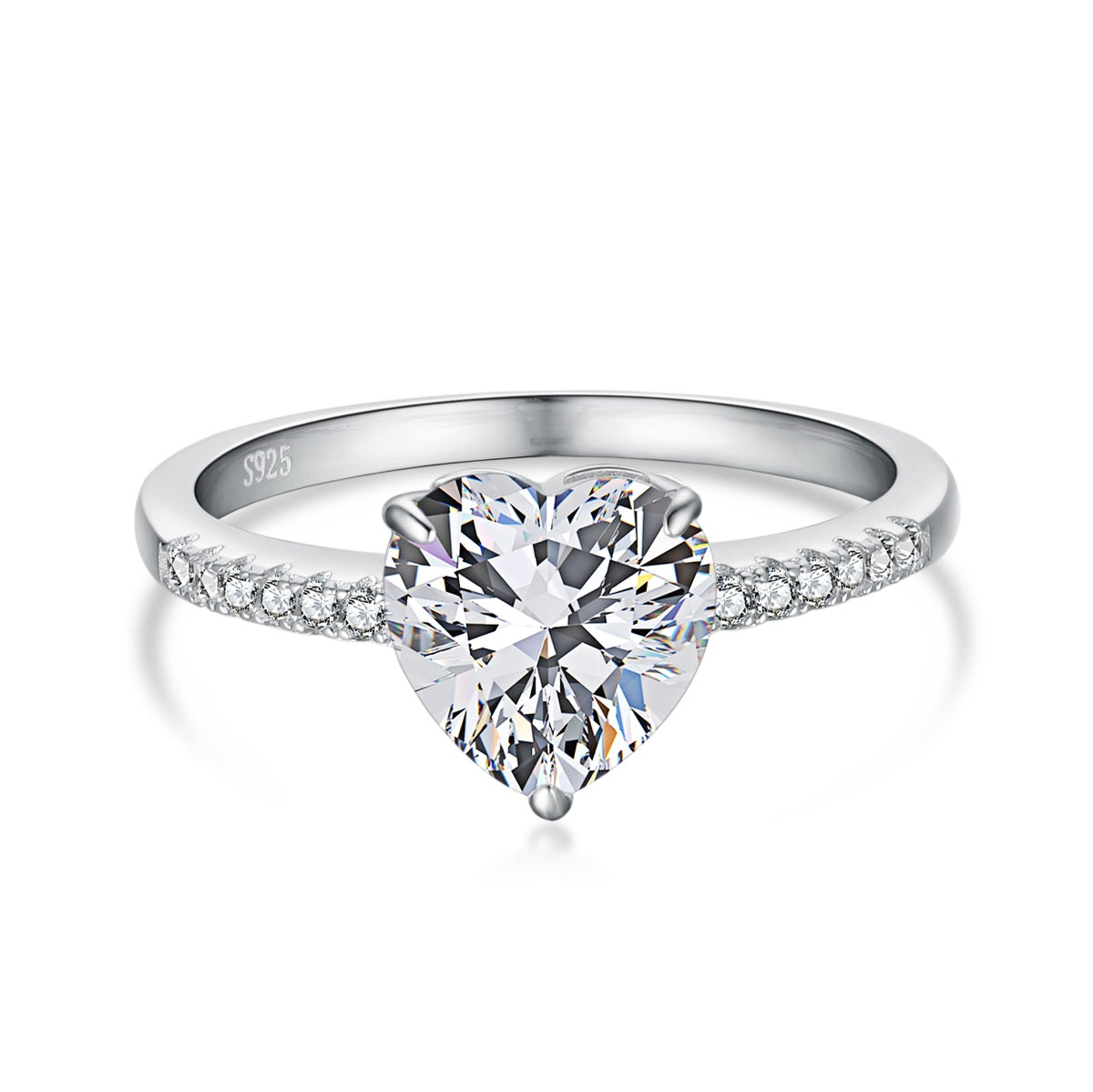 [HOT] Bague d'amoureux en forme de cœur éblouissante et brillante de 2,0 carats