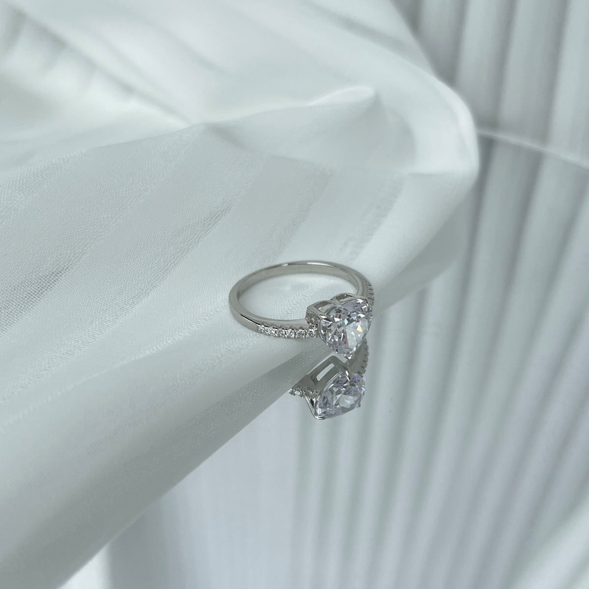 [HOT] Bague d'amoureux en forme de cœur éblouissante et brillante de 2,0 carats