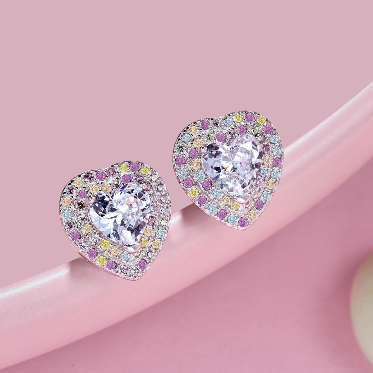 [HOT] Boucles d'oreilles éblouissantes en forme de cœur pour amoureux