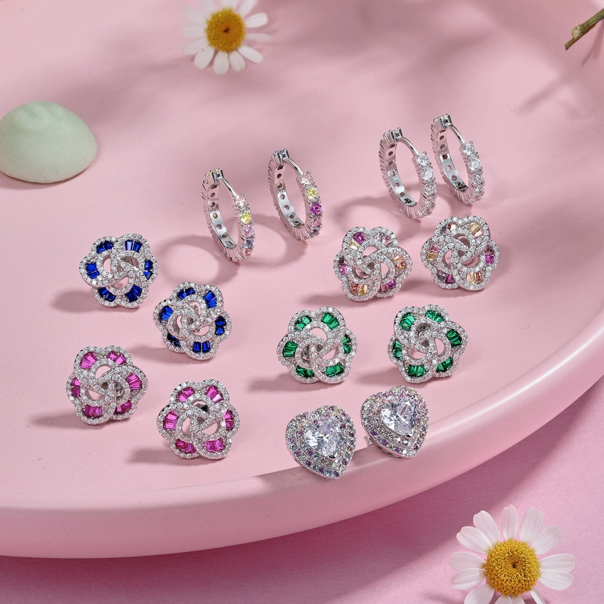 [HOT] Boucles d'oreilles éblouissantes en forme de cœur pour amoureux