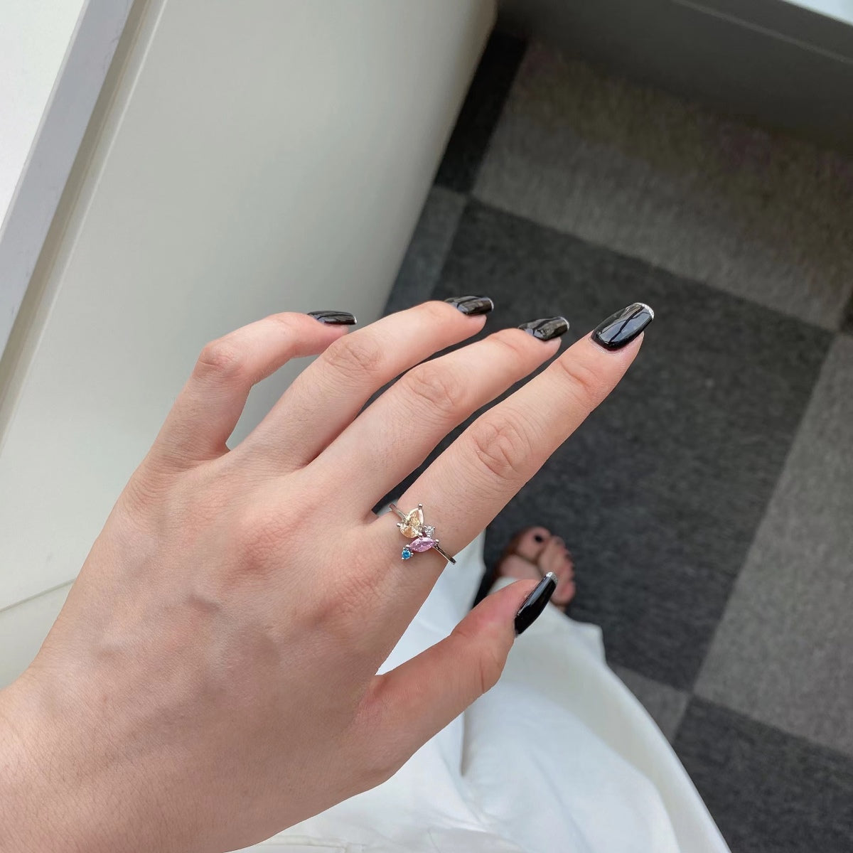 [HOT]輝くカラフルなマルチカットデイリーリング