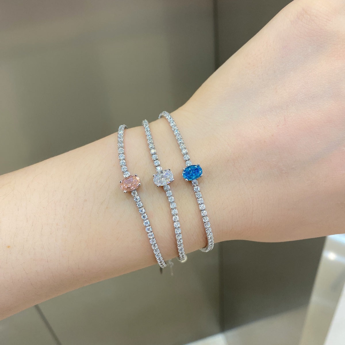 [HOT]0.75カラットの絶妙なオーバルカットデイリーブレスレット