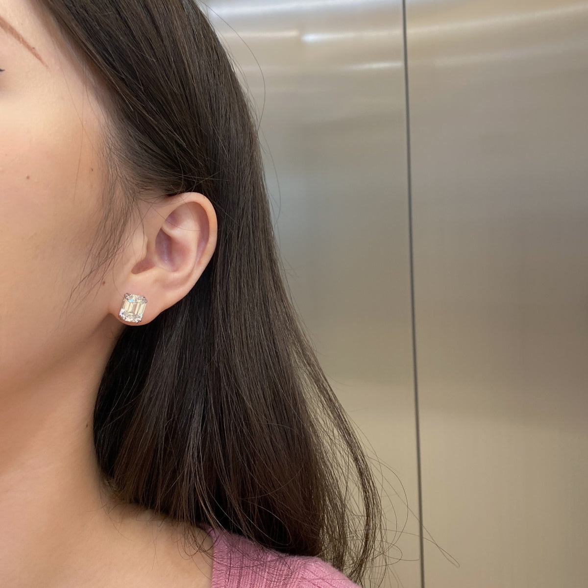 [HOT] Boucles d'oreilles éblouissantes de forme carrée