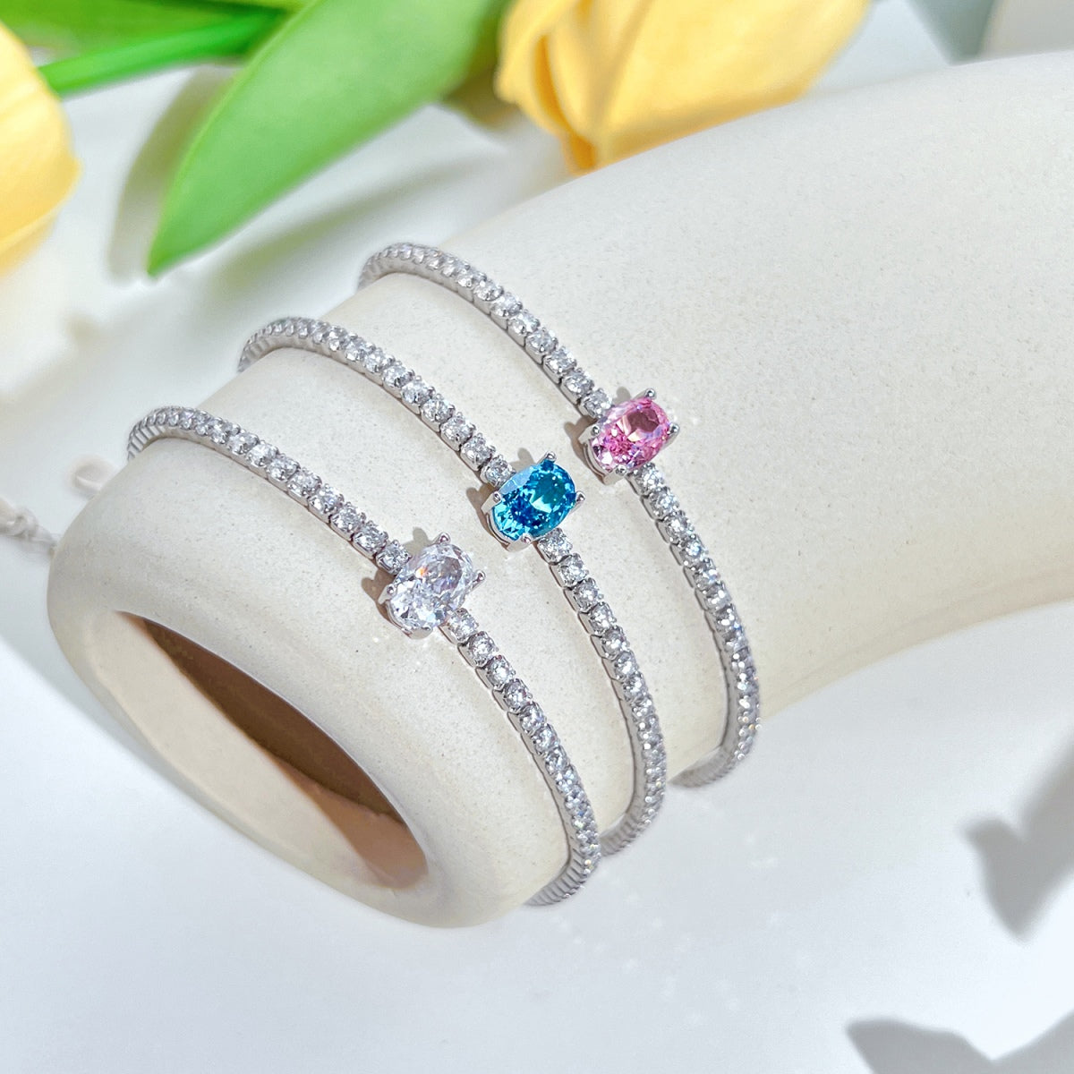 [HOT]0.75カラットの絶妙なオーバルカットデイリーブレスレット