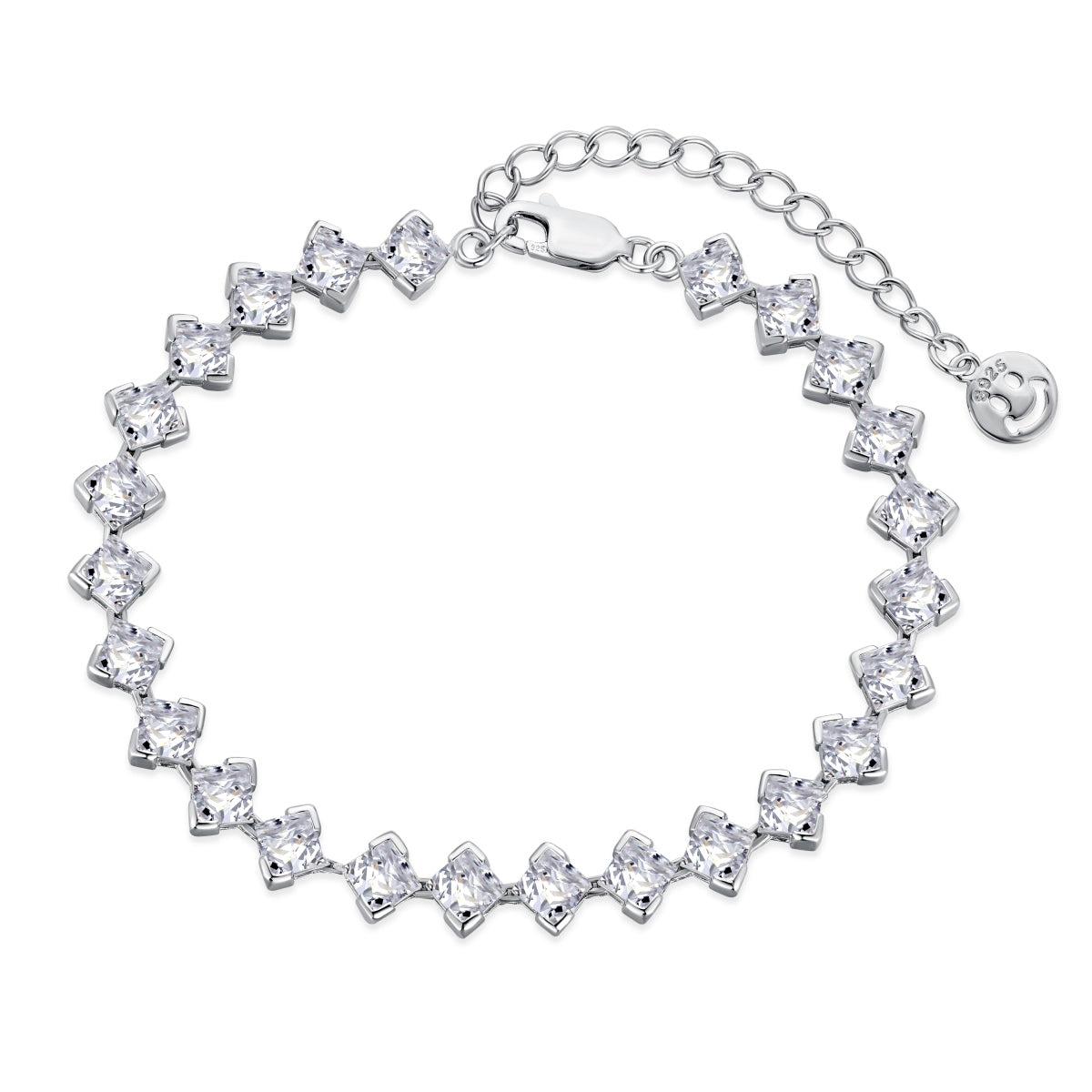 [HOT]0.5 Carat Ornate Princess Cut Daily Bracelet