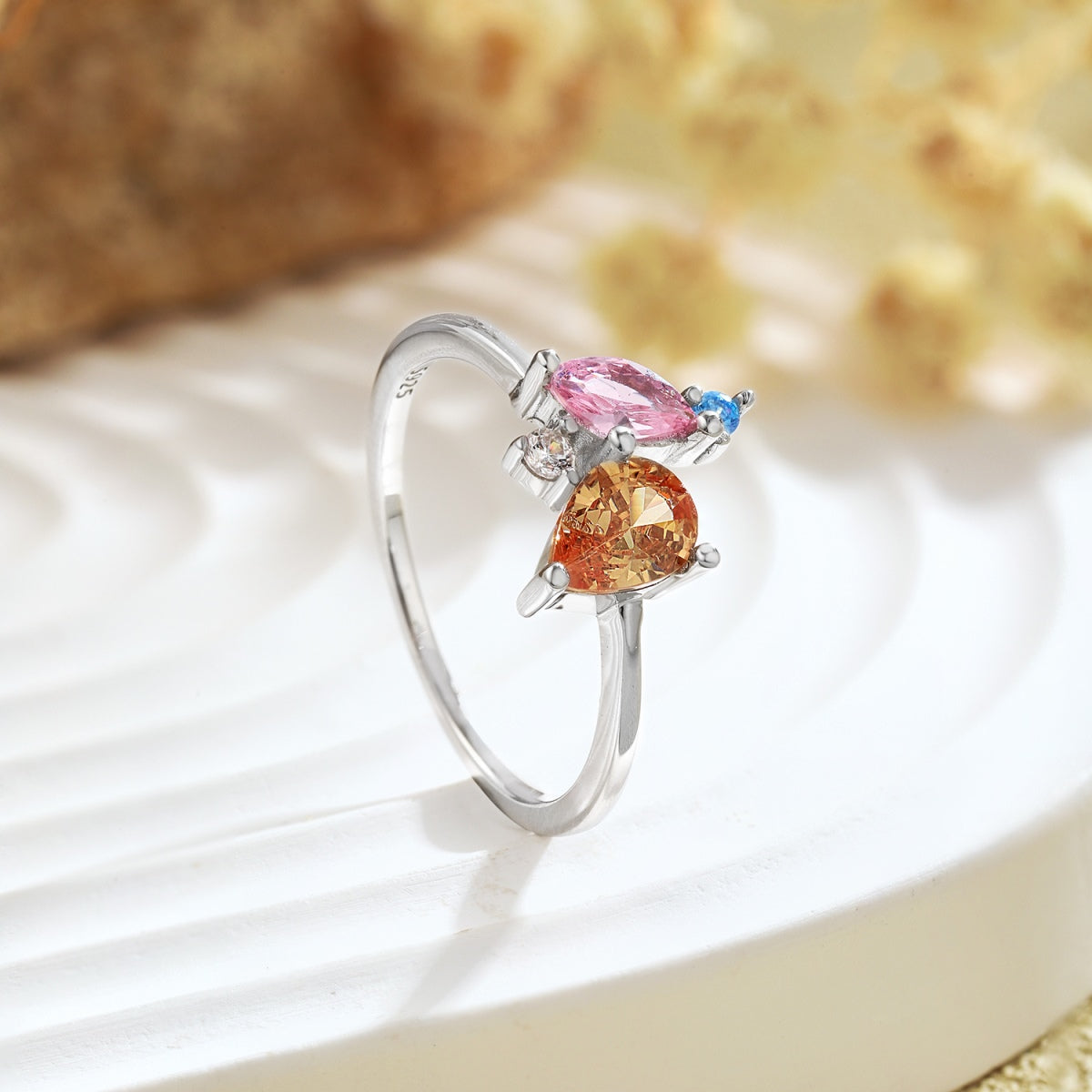 [HOT]輝くカラフルなマルチカットデイリーリング