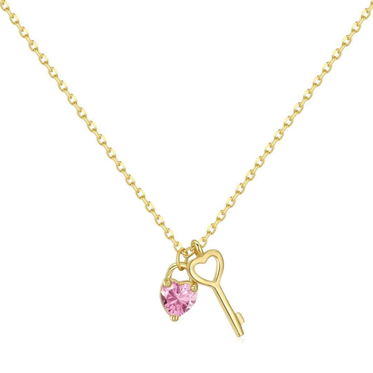 [HOT]ユニークなハート型キーペンダントネックレス