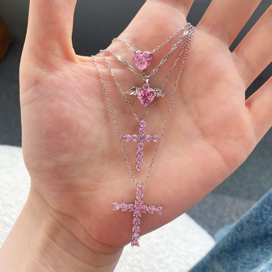 [HOT] Collier avec pendentif en pierre principale en forme de cœur