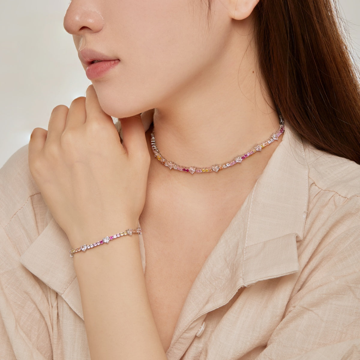 [HOT]繊細でロマンチックなハート型恋人ブレスレット