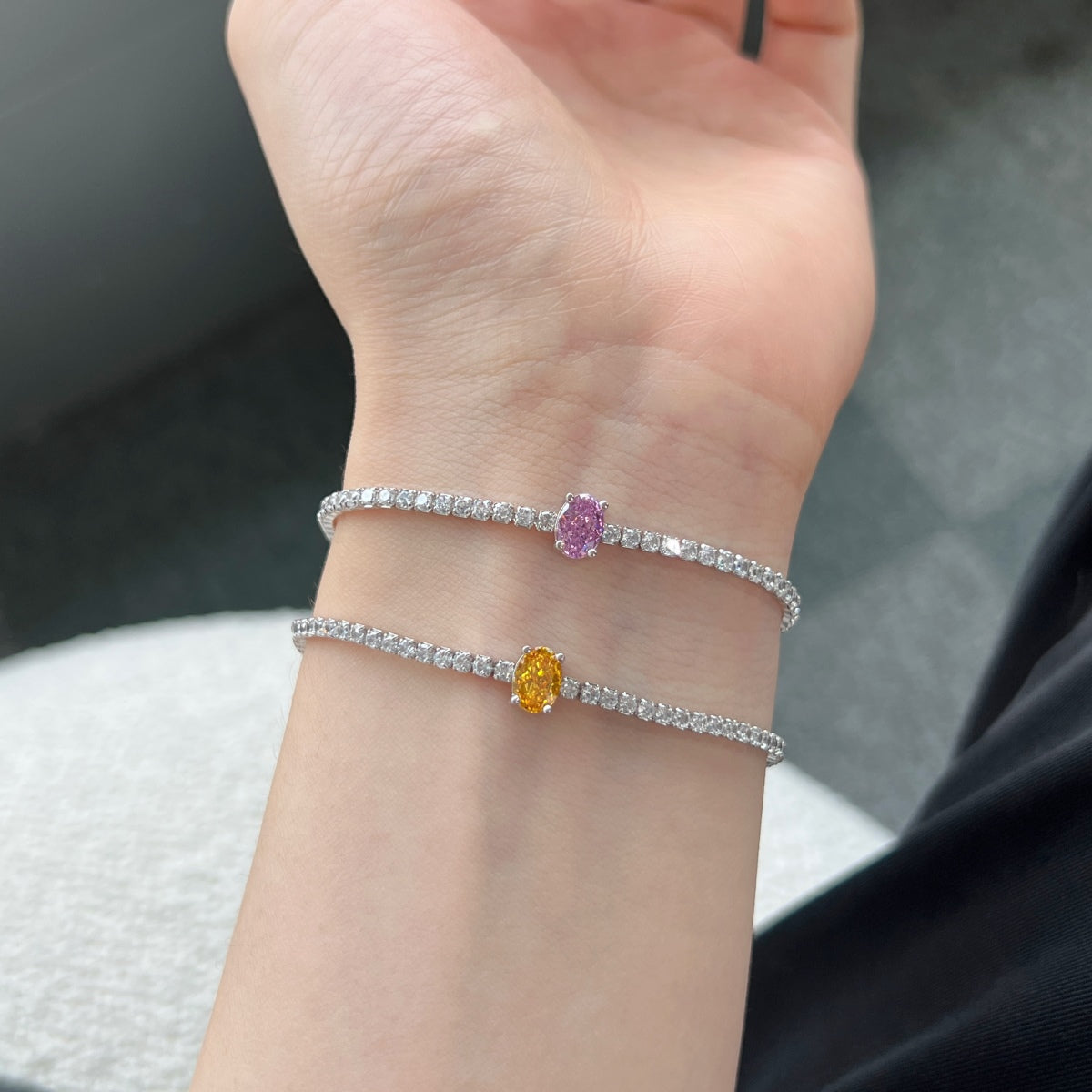 [HOT]0.75カラットの絶妙なオーバルカットデイリーブレスレット