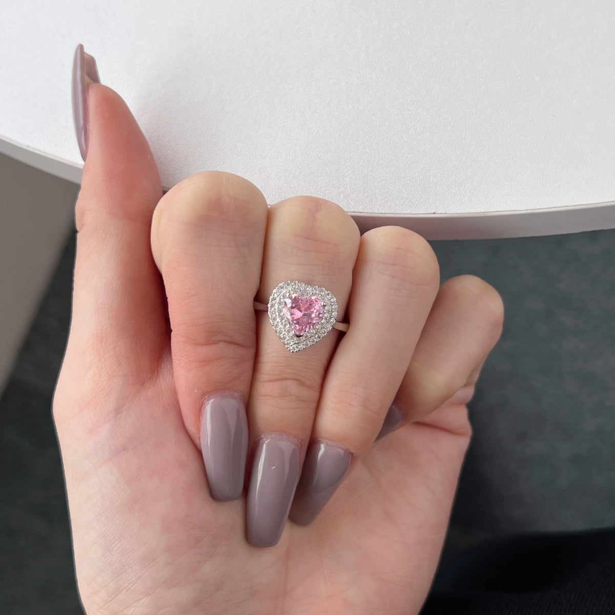 [HOT] Bague de mariage délicate et éclatante en forme de cœur