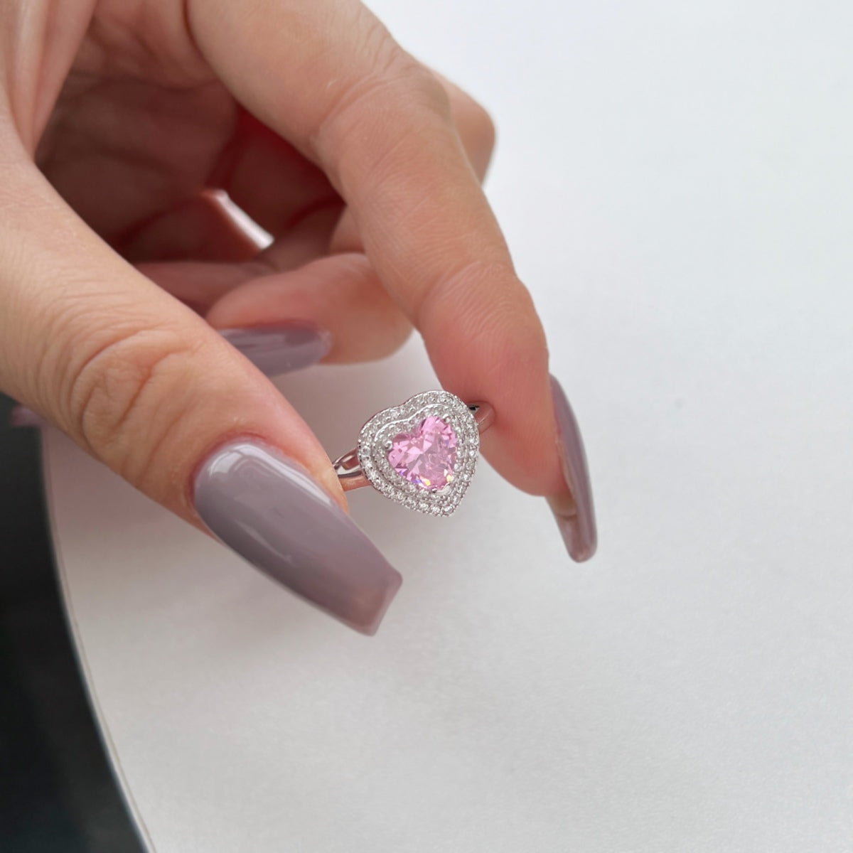 [HOT] Bague de mariage délicate et éclatante en forme de cœur
