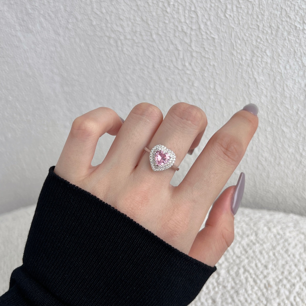 [HOT] Bague de mariage délicate et éclatante en forme de cœur