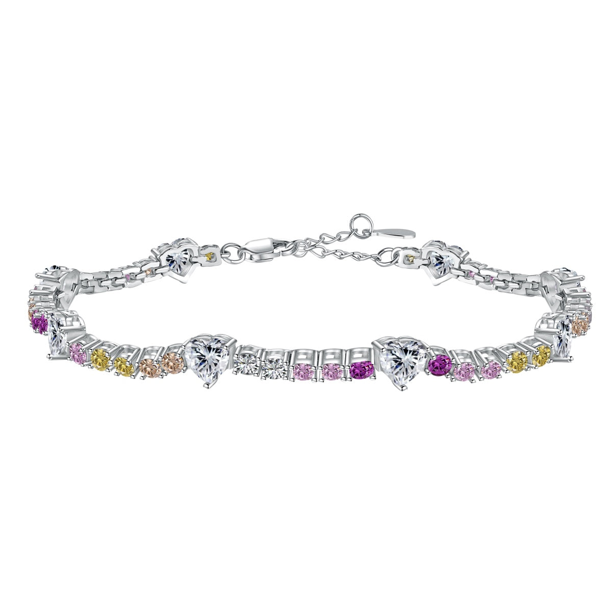 [HOT]Romantic Heart Shape Round Cut Lover Bracelet