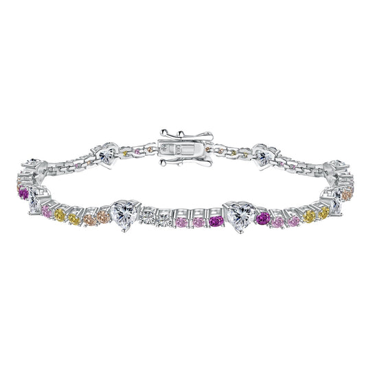 [HOT]Romantic Heart Shape Round Cut Lover Bracelet