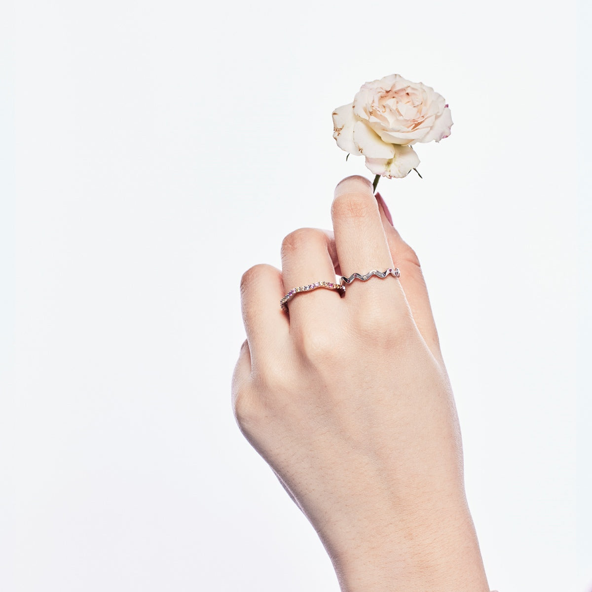 [HOT]Dainty Colorful Round Cut Party Ring