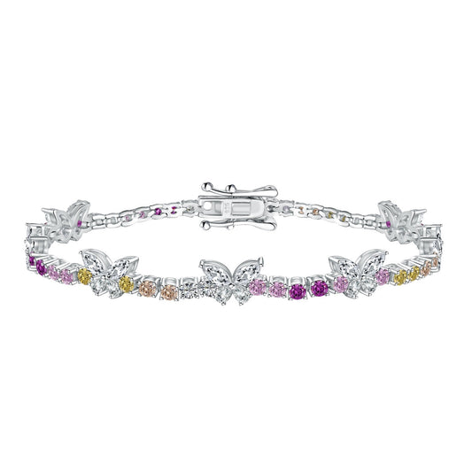 [HOT]Ornate Colorful Butterfly Shape Round Cut Daily Bracelet