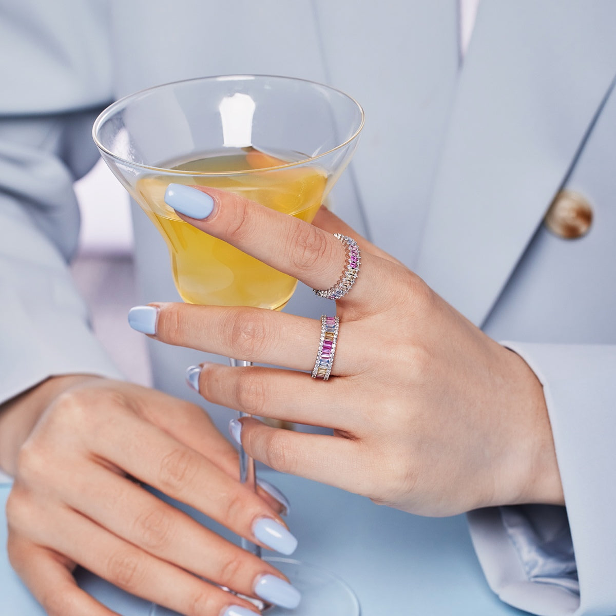 [HOT]Splashy Ornate Emerald Cut Cocktail Ring