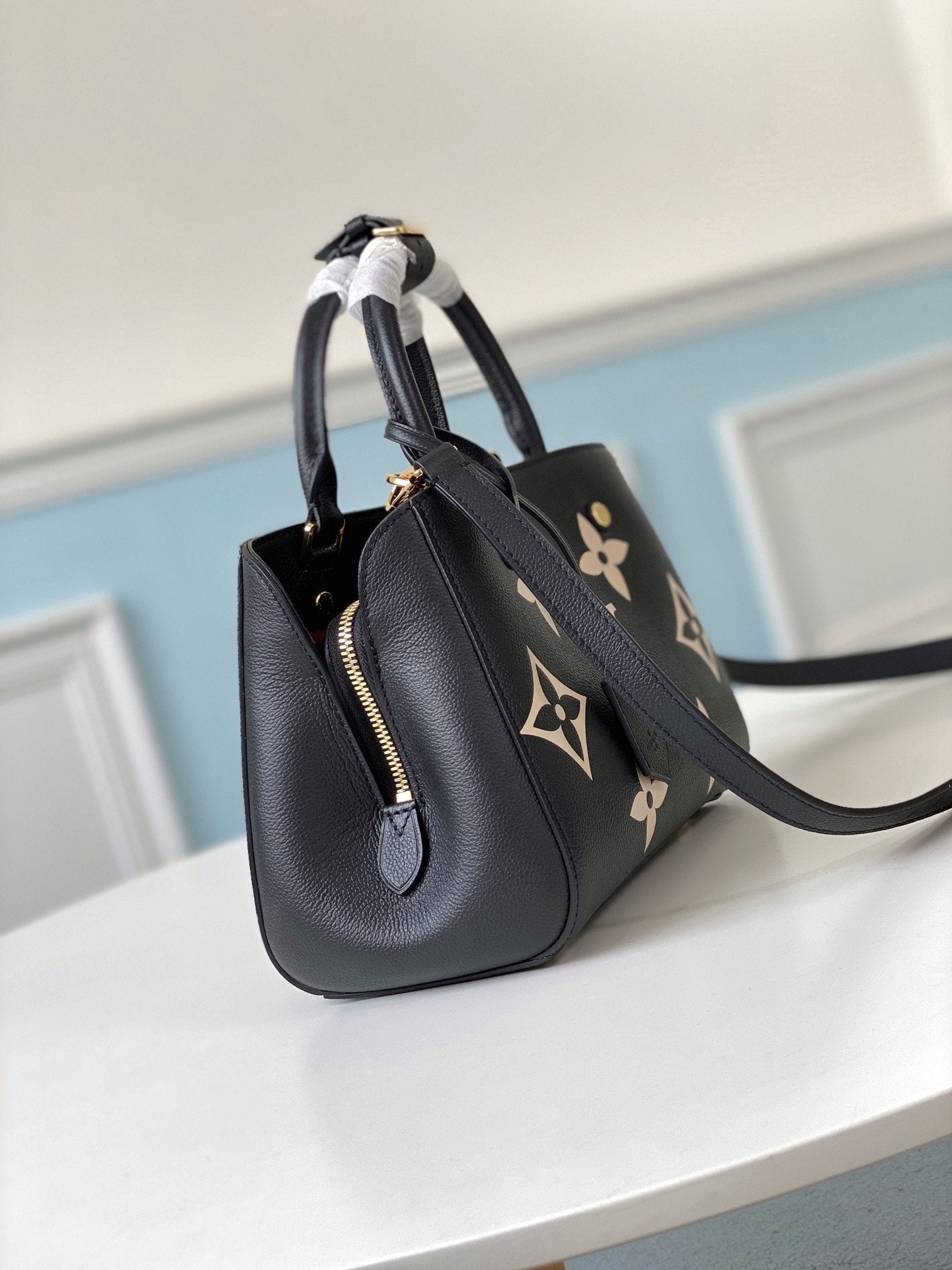 モンテーニュ BB 29cm ブラックベージュ モノグラムレザー