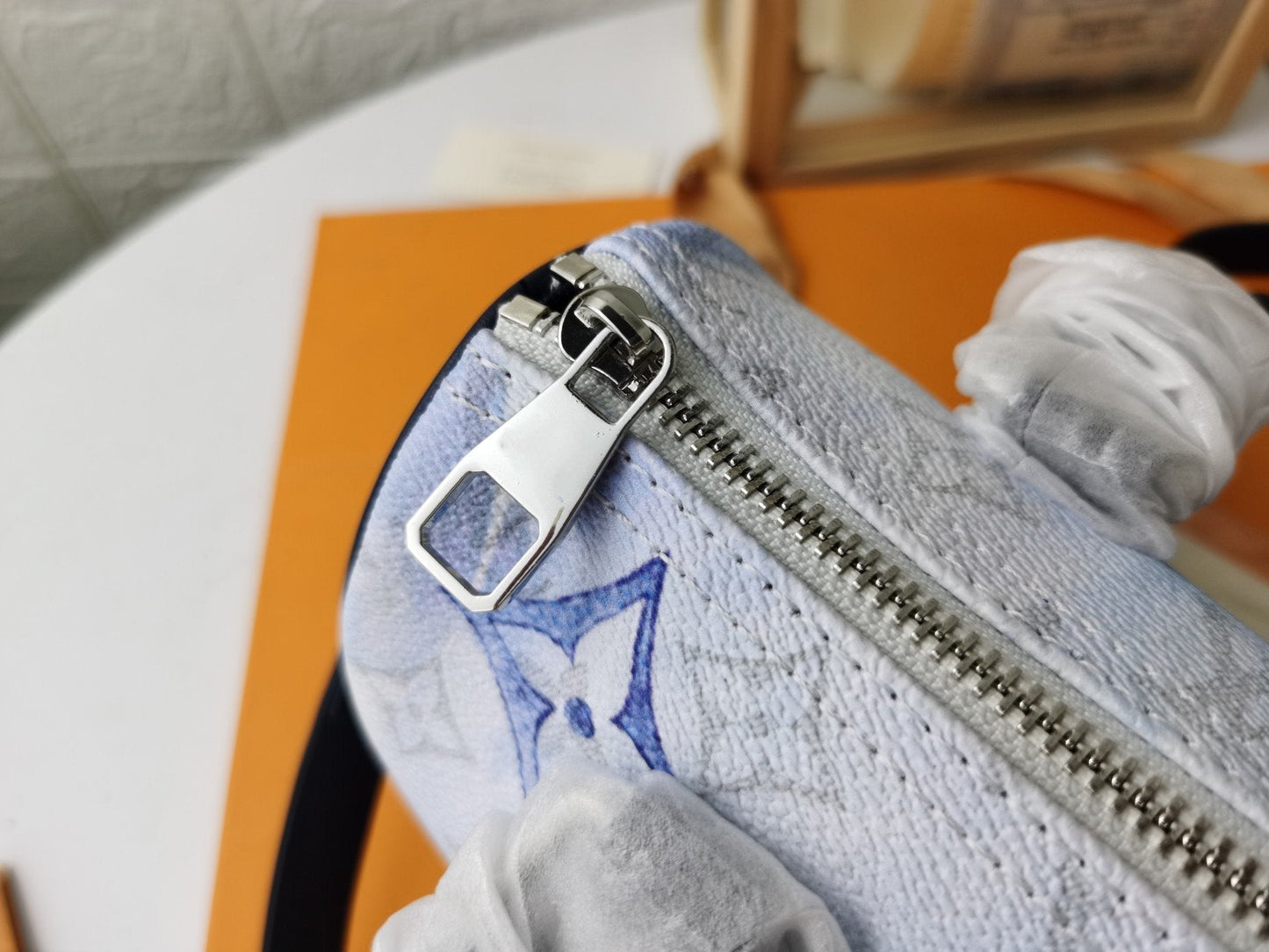 LV KEEPALL XS 21 MONOGRAMME TOILE BLEUE AQUARELLE