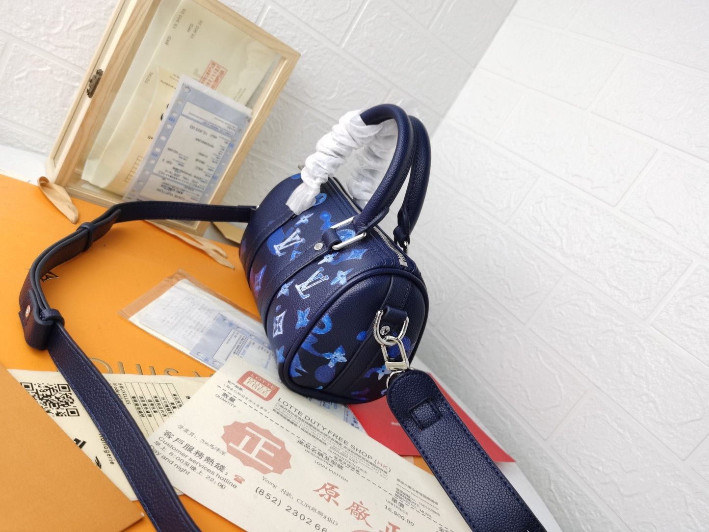 LV キーポル XS 21 インク ウォーターカラー カウハイドレザー