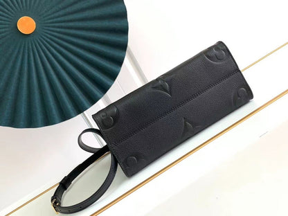 ONTHEGO PM 25 MONOGRAMME NOIR TOILE GÉANTE EMPREINTE