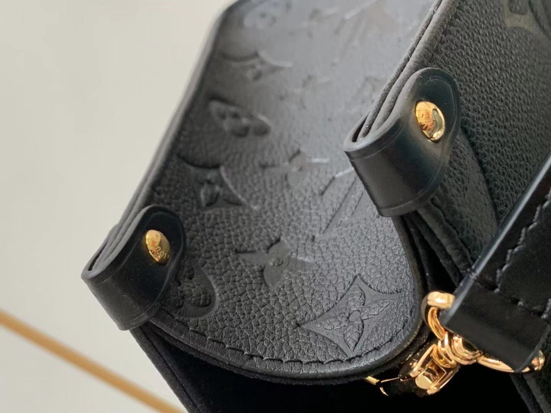 ONTHEGO PM 25 MONOGRAMME NOIR TOILE GÉANTE EMPREINTE