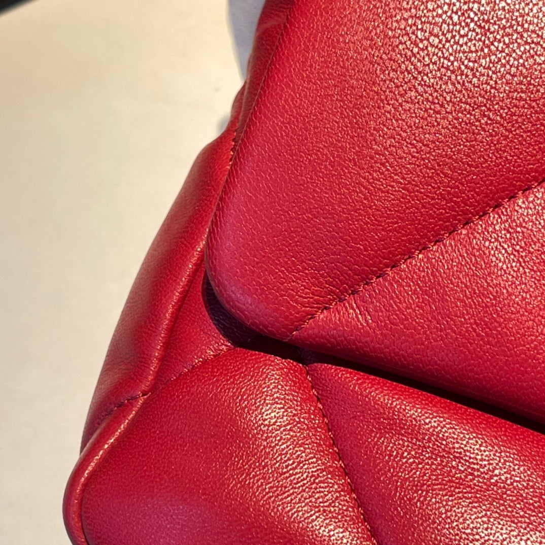 19 SAC À RABAT 26 PEAU DE CHÈVRE ROUGE