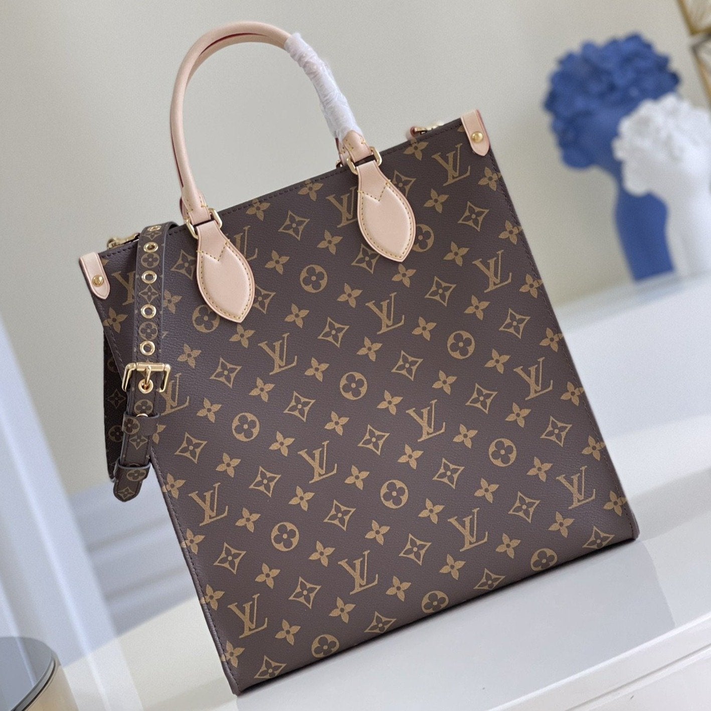 SAC PLAT 30CM TOILE MONOGRAMME