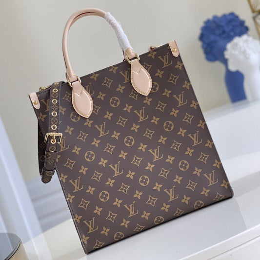 SAC PLAT 30CM TOILE MONOGRAMME