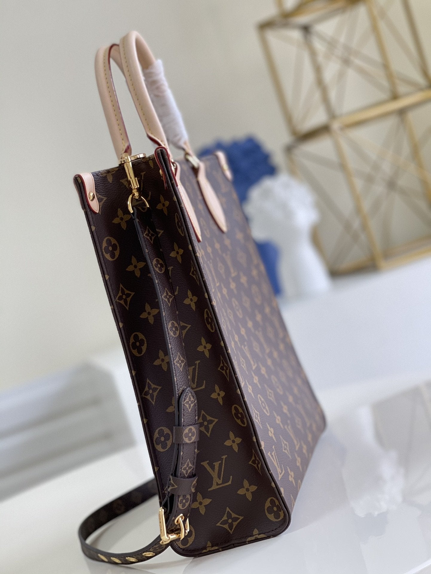 SAC PLAT 30CM TOILE MONOGRAMME