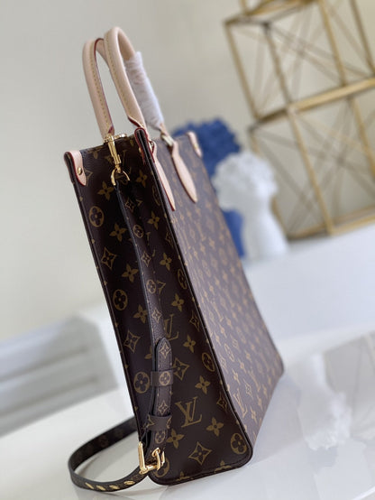 SAC PLAT 30CM TOILE MONOGRAMME