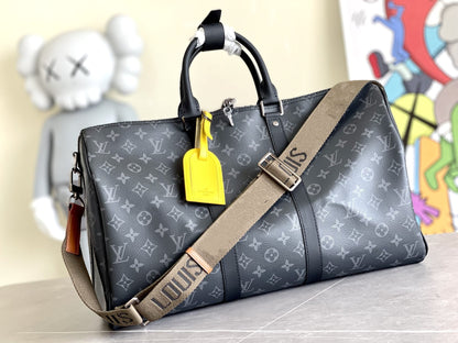 KEEPALL 45 BANDOULIÈRE MONOGRAMME ÉCLIPSE