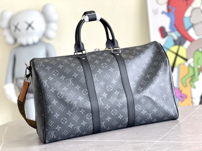 KEEPALL 45 BANDOULIÈRE MONOGRAMME ÉCLIPSE