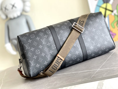 KEEPALL 45 BANDOULIÈRE MONOGRAMME ÉCLIPSE
