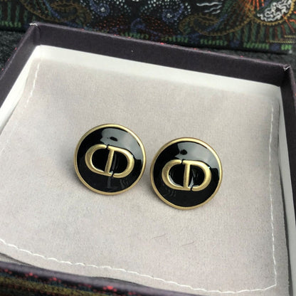 Boucles d'oreilles CD en onyx