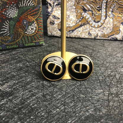 Boucles d'oreilles CD en onyx