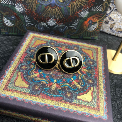 Boucles d'oreilles CD en onyx