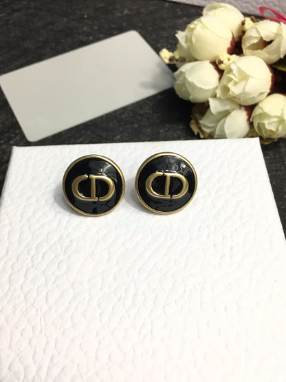 Boucles d'oreilles CD en onyx