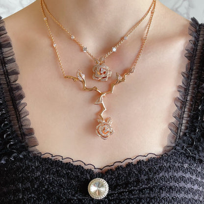 COLLIER MOYEN ROSE BAGATELLE DIAMANT