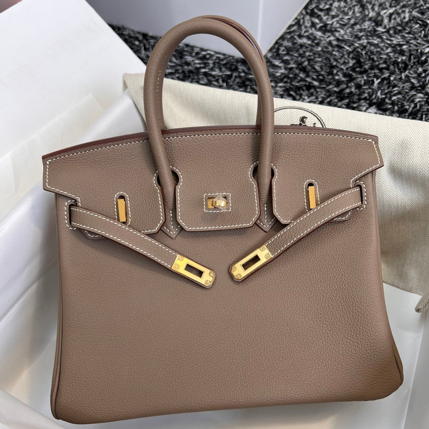 HM バーキン 25cm ブラウン トゴレザー ゴールド金具