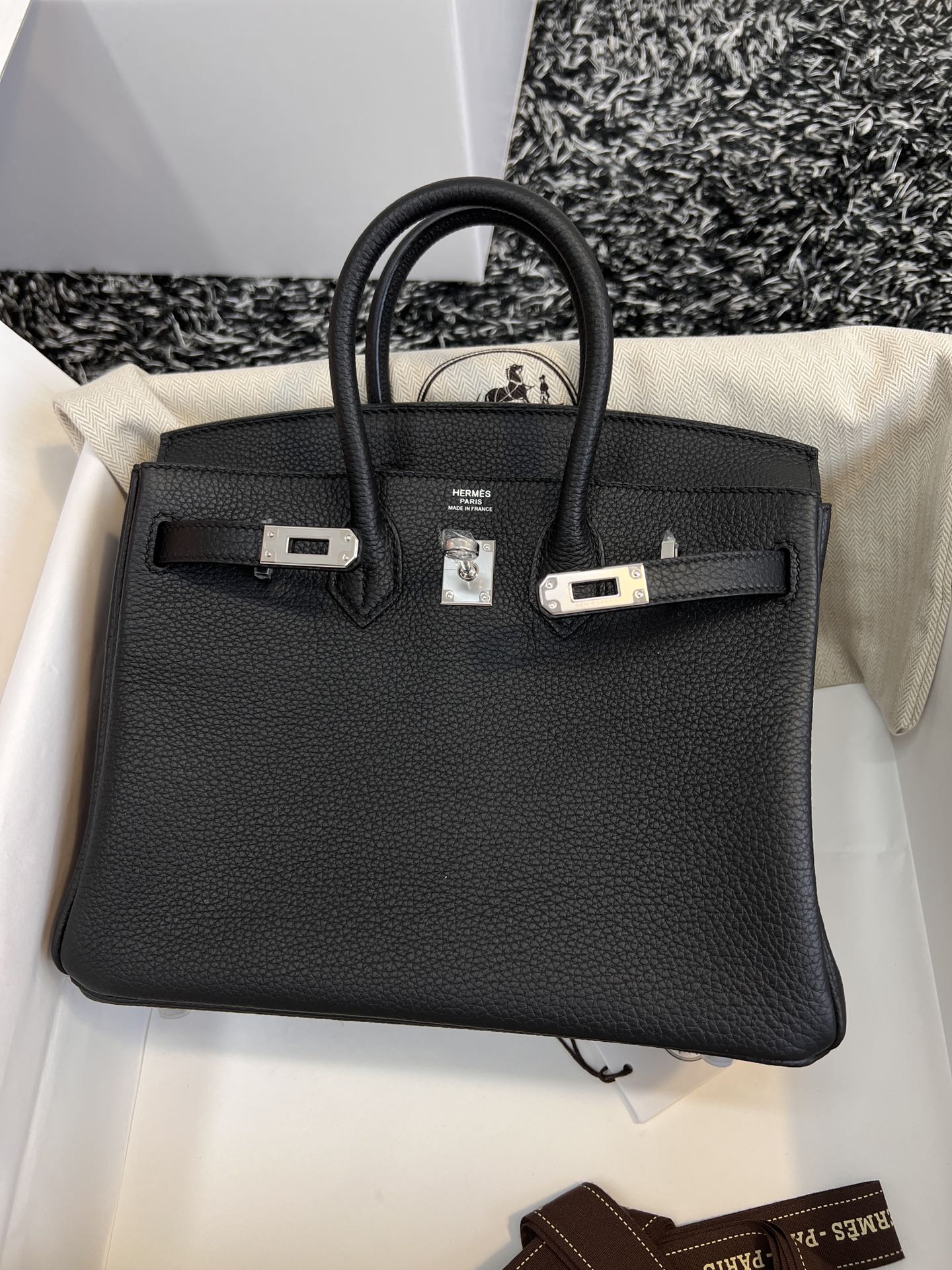HM バーキン 25cm ブラック トゴレザー シルバー金具