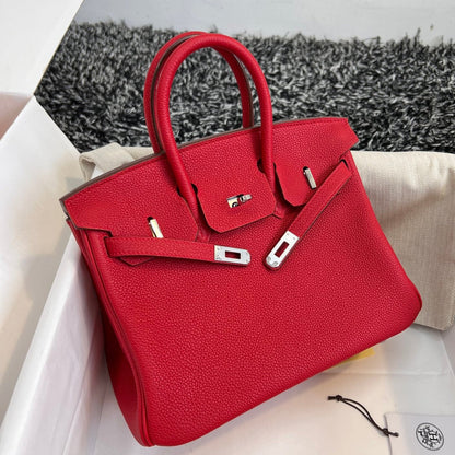 HM バーキン 25cm レッド トゴレザー シルバー金具