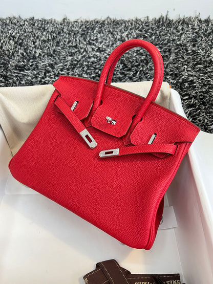 HM バーキン 25cm レッド トゴレザー シルバー金具
