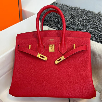 HM バーキン 25cm レッド トゴレザー ゴールド金具